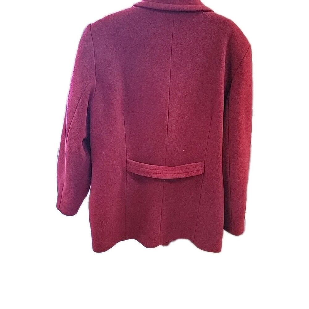 Halston Studio Solid Red Wool/Nylon/Cashmere Doub… - image 5